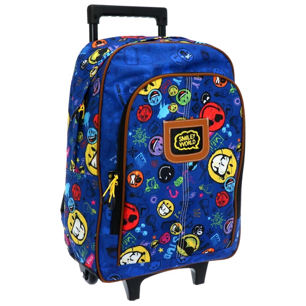 Sac Dos Roulettes Smiley World Cm Haut De Gamme Cartable