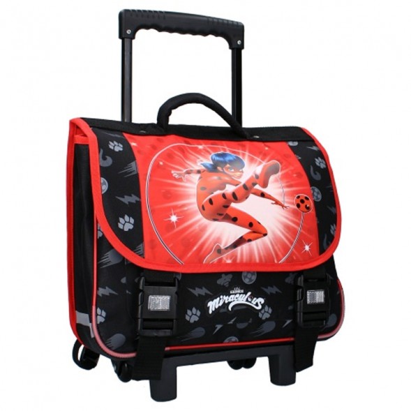 Cartable à roulettes Ladybug miraculous Love Courage 38 CM