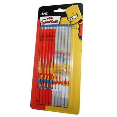 10 crayons de bois Simpson