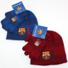 Ensemble Bonnet + gants FC Barcelone