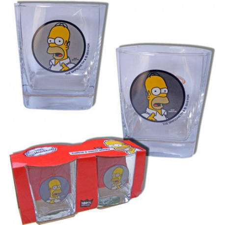 Set of 2 glasses Homer Simpson