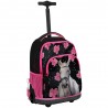 Sac à dos à roulettes Cheval Flower 44 CM trolley Haut de Gamme - Cartable