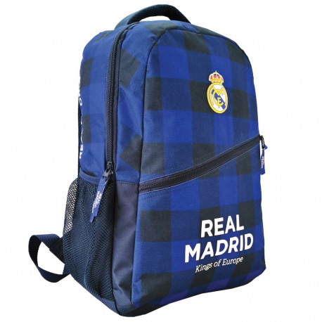 Real Madrid Kings 43 Cm High End Backpack Backpack Black Real Madrid Blue 43 Cm
