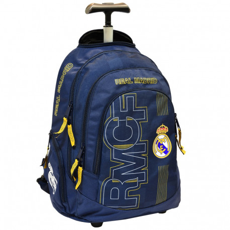 Mochila con ruedas Real Madrid History 44 CM - 2 cpt - Trolley escolar