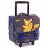 Cartable à roulettes 38 CM Pokemon Pika Pika Haut de gamme