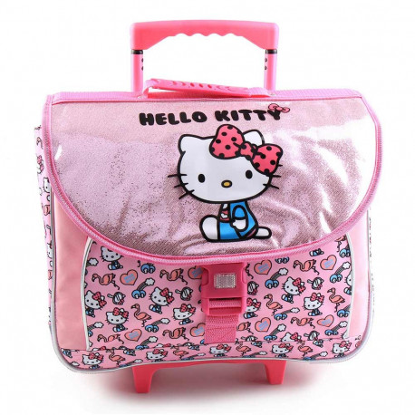 Cartable à roulettes Hello Kitty Glitter 41 CM Haut de Gamme