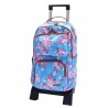 Sac à dos à roulettes Marshmallow Flower bleu 47 CM trolley Haut de Gamme - Cartable
