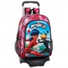Sac à roulettes Ladybug Miraculous et Chat Noir 43 CM Haut de Gamme - Cartable trolley