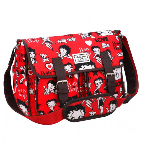Bolso de hombro rojo Betty Boop 34 CM - Colección Love