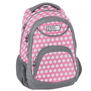 pink white backpack