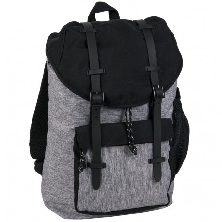 Paso black and grey backpack with straps 39 CM