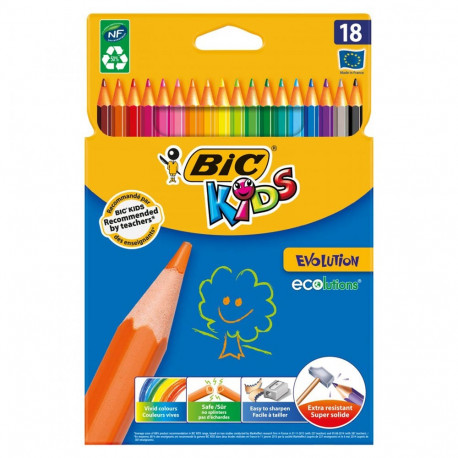 Pochette de 18 crayons de couleur BIC KIDS