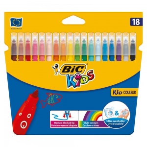 Comprar Pack 18+6 rotuladores de colores lavables para niños kids Kid  couleur BIC · BIC · Hipercor