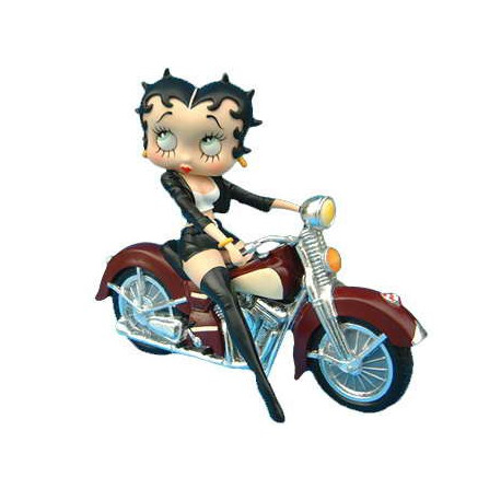 Estatuilla Betty Boop motocicleta roja