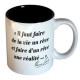 Black and white mug with quote
