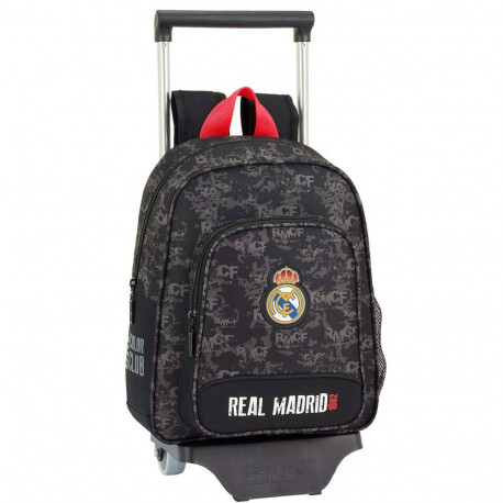 Sac à roulettes Real Madrid Black 34 CM maternelle Haut de Gamme 