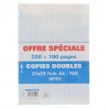 Copies doubles 300P A4 Séyès Perforées