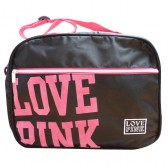Reportertasche Love Pink Schwarz 38 CM