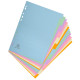 A4 12-position pastel-coloured strong card interlayers