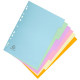 Intercalaires EXACOMPTA carte forte A4 6 positions couleur pastel