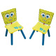 Gedekte tafel + 2 stoelen Sponge Bob