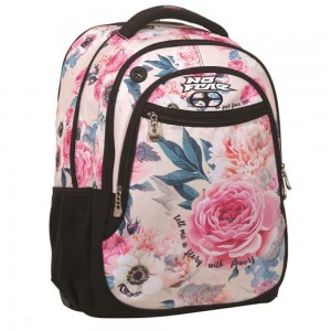 pink floral backpack