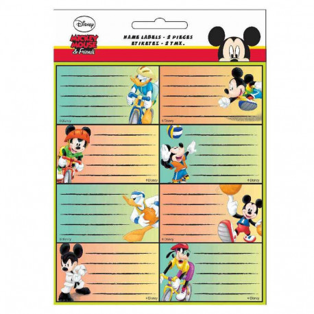 Lote de 16 etiquetas de Mickey Friends