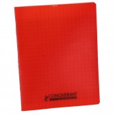 Cahier Polypro 17x22 CONQUERANT Grands carreaux SEYES 60p
