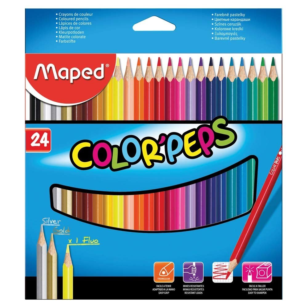 Heel attent Stressvol 24 MAPED Color'Peps Kleurpotloden Zak