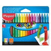 Pochette de 18 crayons de couleurs cire MAPED Color'Peps
