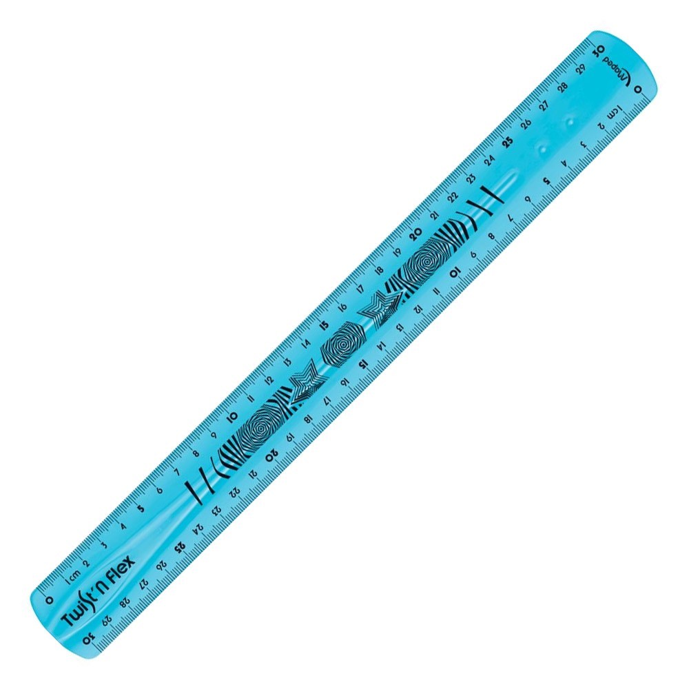 Règle MAPED Twist'n flex 15cm. couleurs assorties (bleu, vert