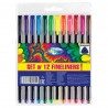 Lot de 12 feutres fins 0,7mm