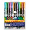 Lot de 12 stylos métalliques à encre gel 