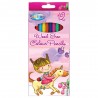 Pochette de 18 crayons de couleur en plastique LICORNE