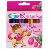 Pochette de 12 petits crayons de couleur en plastique LICORNE