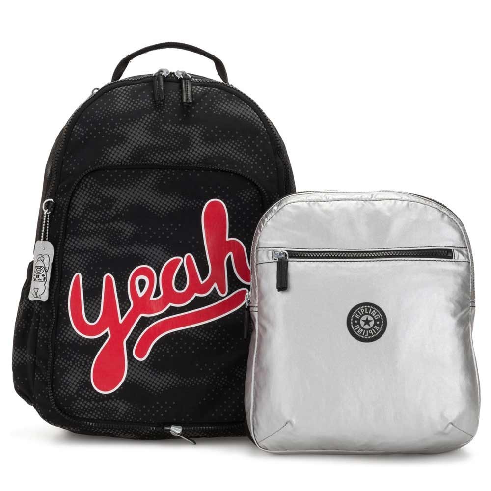 silver camo backpack