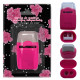 Dual pink sharpener with built-in eraser