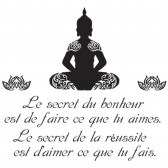Sticker Zitat Buddha - Glück Erfolg