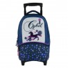 Sac à dos à roulettes Cheval Cybel 43 CM Trolley Marine Haut de gamme - Cartable