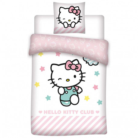 Hello Kitty 140x200 cm duvet cover and pillow