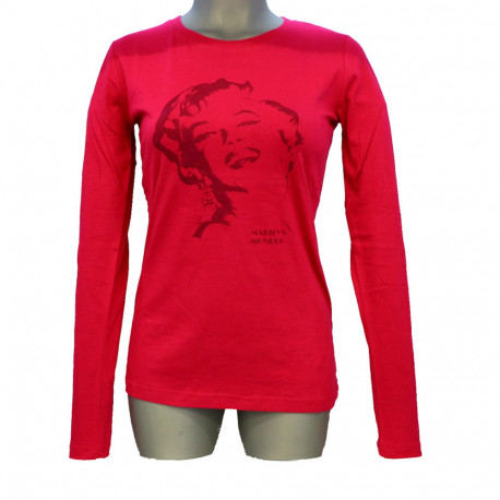 Ster Marilyn Monroe roze tee shirt-maat: XL