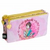 Trousse plate Pretty World 22 CM - 3 compartiments