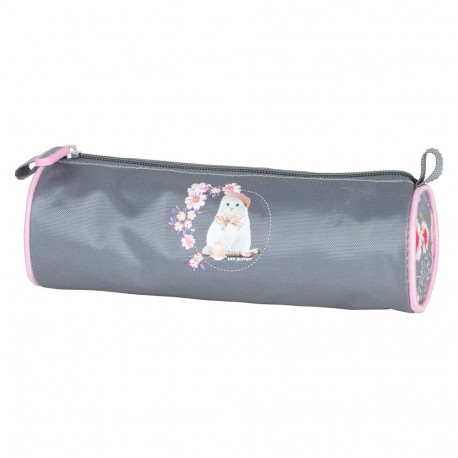 Trousse ronde Teo Jasmin Chat Jasmine 22 CM - Haut de gamme