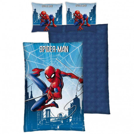 Spiderman 140x200 cm copertura piumino e cuscino