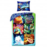 Dragons 140x200 cm cotton duvet cover and pillow taie
