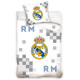 Parure housse de couette coton Real Madrid 140x200 cm et Taie d'oreiller
