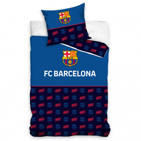 FC Barcelona 140x200 cm katoendekkende kap en kussen taie
