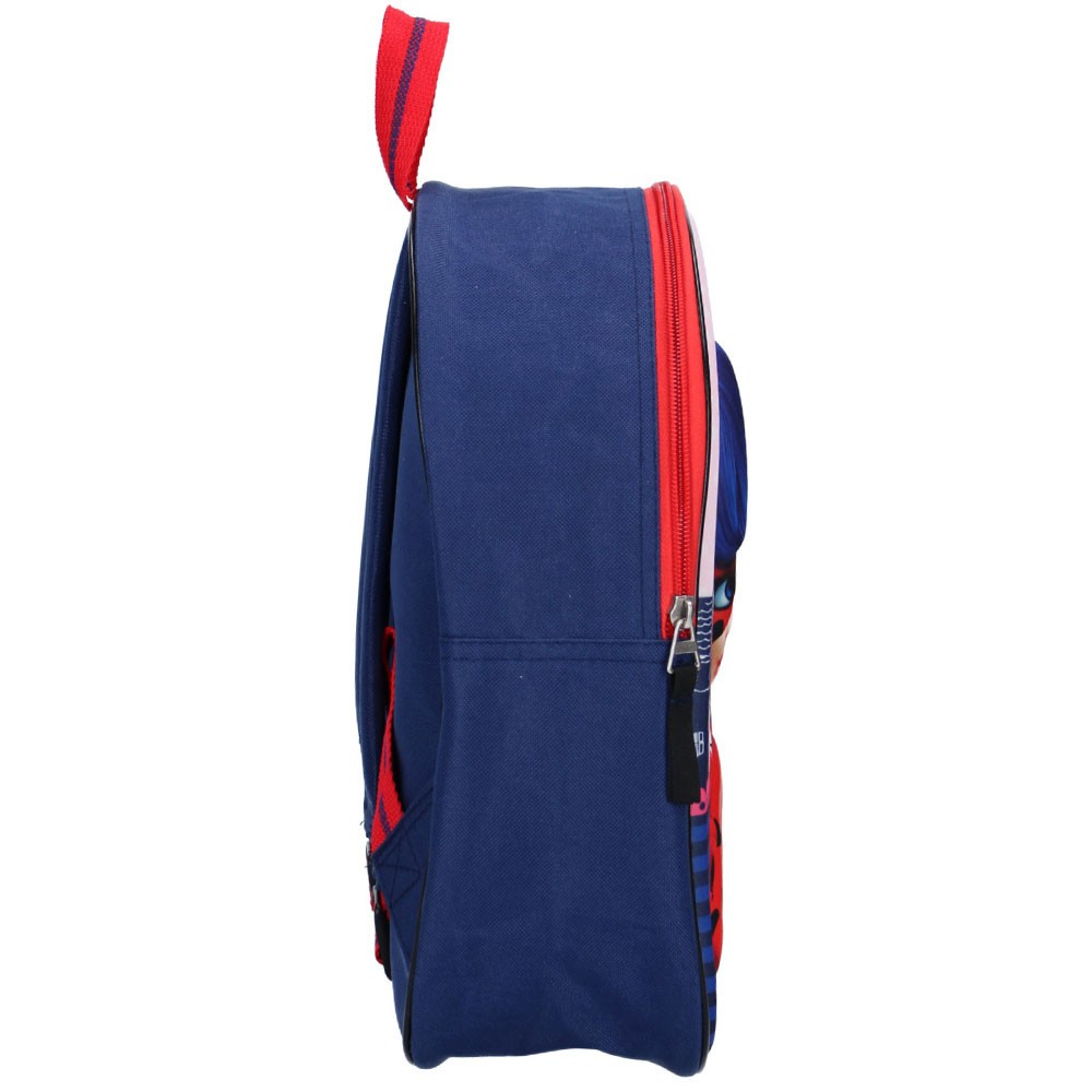 Miraculous Super Secret 3D Rucksack - Mit Hero-Print, Gepolsterte Träger, Rot-marineblau, Für Kinder
