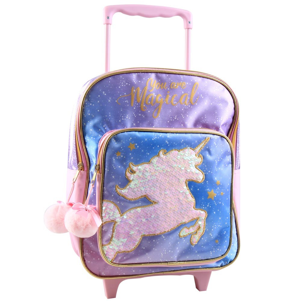 unicorn wheeled backpack