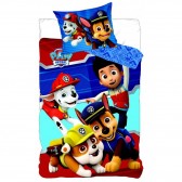 Pat Patrouille Team 140x200 cm funda de edredón de algodón y almohada taie